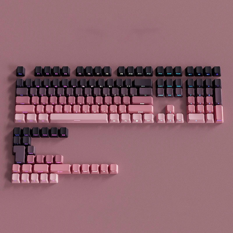 Gradient Keycaps Side Printed PBT Double Shot OEM Profile Keycap For Cherry MX Switch Mechanical Keyboard ISO Enter Key Caps DIY