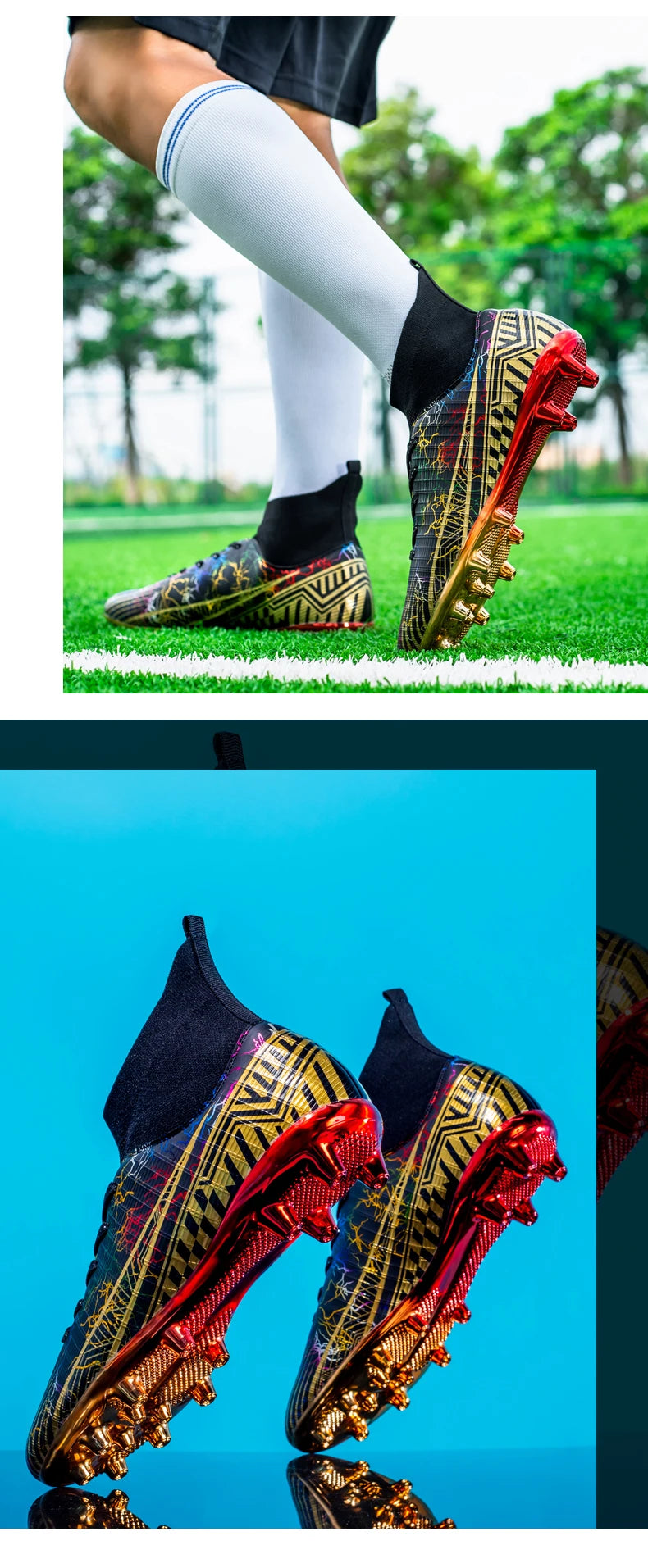 Chaussures de football cloutées pour hommes et femmes, chaussures de football, chaussures d'entraînement de football en plein air, offre spéciale