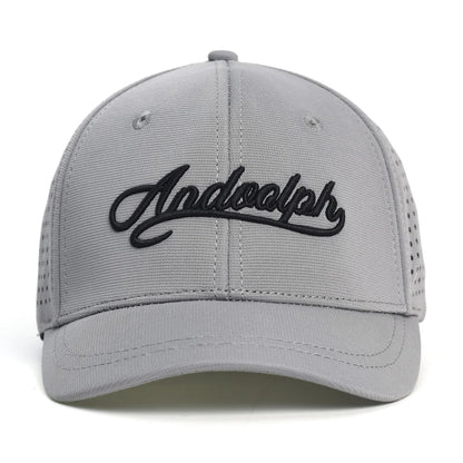 Boné de basebol em malha com pala curta e parte traseira fechada para homem e mulher, respirável, estilo snapback, boné dad hat ajustado e ajustável, cor lisa, estilo trucker