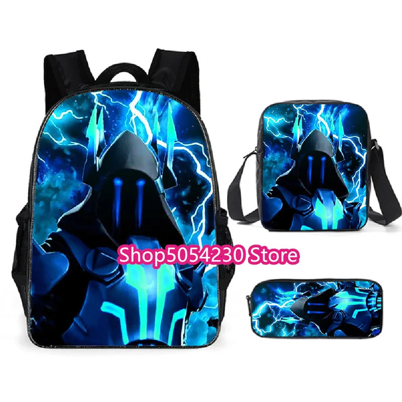 Zaino Fortnited 3PCS per ragazzi, Victory Game, 16 Inch, resistente all’acqua, per scuola materna, zaino scolastico cool per scuola elementare