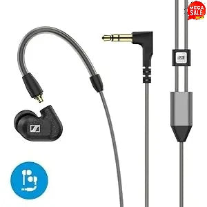 Sennheiser Wired In-Ear Earphones HiFi TrueResponse Dynamic Driver Detachable Cable Noise Isolating Studio Monitoring Hot Sale