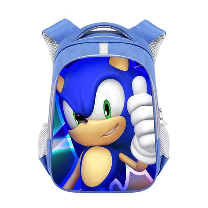 New Anime Character Sonic Action Puppet Kids Large Capacity School Bag Hedgehog Action Figure Teen Cartoon Backpack Gift