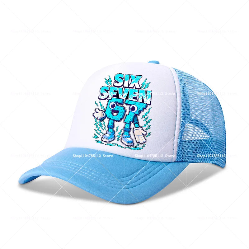 Casquette de baseball Steal A Brainrot 67 Six Seven, motif cartoon/anime, lettres de l'alphabet A à Z, pour garçons et filles, ajustable, sport et mode, couvre-chef pour adulte, cadeau