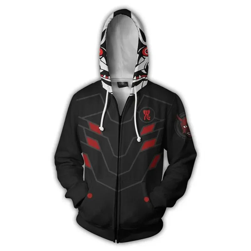 Anime gaming hoodie majica s kapuljačom, 3D print Overwatches DVA DJ, cosplay kostim za žene, muškarce i parove, jakna s kapuljačom, gornji odjevni predmet