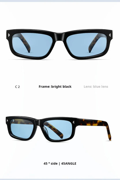 TFTB Fashion Trend – polarizované pánské a dámské sluneční brýle z acetátu, retro čtvercový tvar, ochrana proti UV záření, brýle na řízení S32241