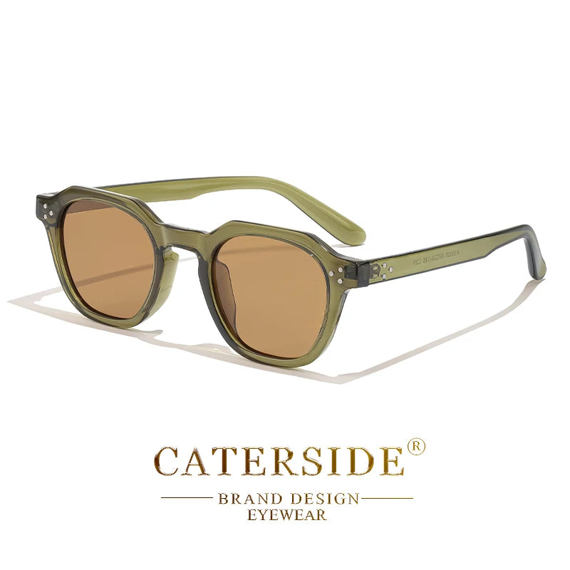 Caterside Nové retro polarizované pánské sluneční brýle s čtvercovým rámem z TR90, dámské sluneční brýle, outdoor, řízení, rybaření, UV400, dárek