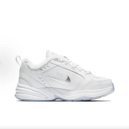 Nike Air Monarch 4 Snow Day Cowhide Leather Casual Cushioned, Slip-Resistant, Durable Low-Top Dad Shoes Unisex Style AV6676-100