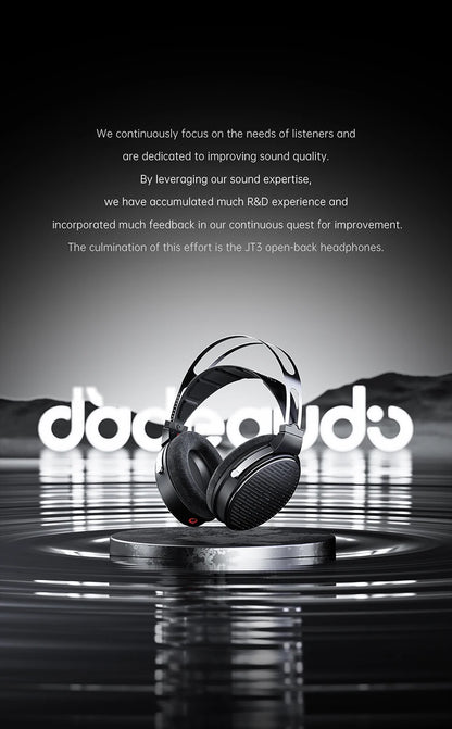 Auriculares circumaurales abiertos con cable FiiO JT3, driver dinámico de 50mm HiFi y cable desmontable