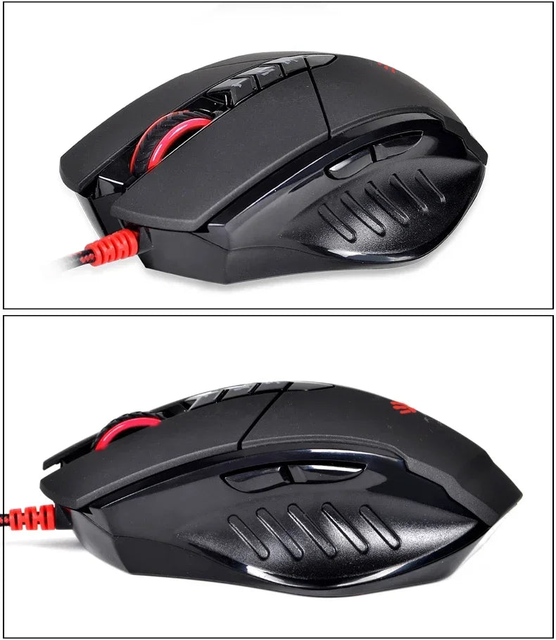 Rato com fios Bloody V7M RGB, leve, design ergonómico, 4000 dpi, para PC, escritório, e-sports e gaming, com programação de macros para CF, LOL e CS
