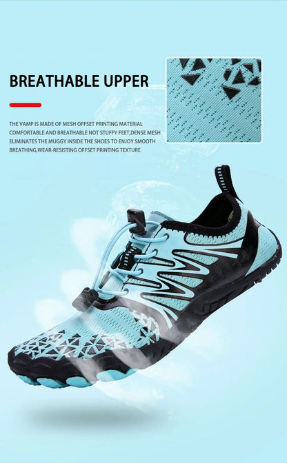EOCENE pánske a dámske barefoot outdoorové športové aqua topánky, rýchloschnúce tenisky do vody na pláž, plávanie, fitness, brodenie, turistiku a cyklistiku