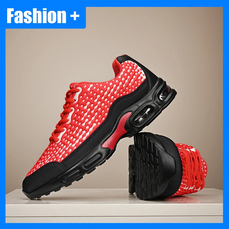 Scarpe sportive da uomo leggere con suola morbida ammortizzata, in mesh traspirante, alla moda, per giovani, corsa outdoor, fitness e allenamento