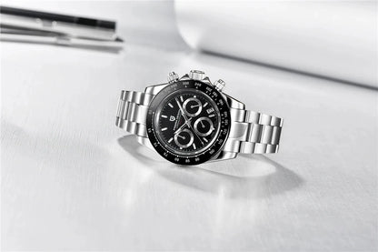 PAGANI DESIGN chronograafhorloge voor heren – Luxe quartz-polshorloge, verlicht en waterdicht.