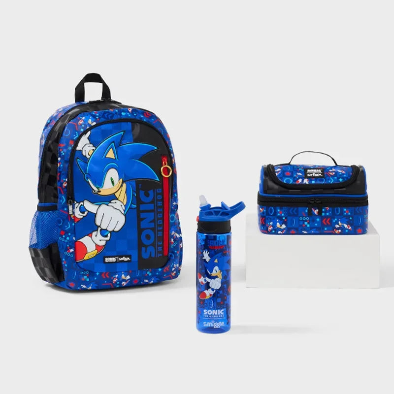 NEW High-quality Original Blue Boy Sonic Children's Backpack Cartoon Stress-relief Bag Hedgehog Anime Stationery Student Gift