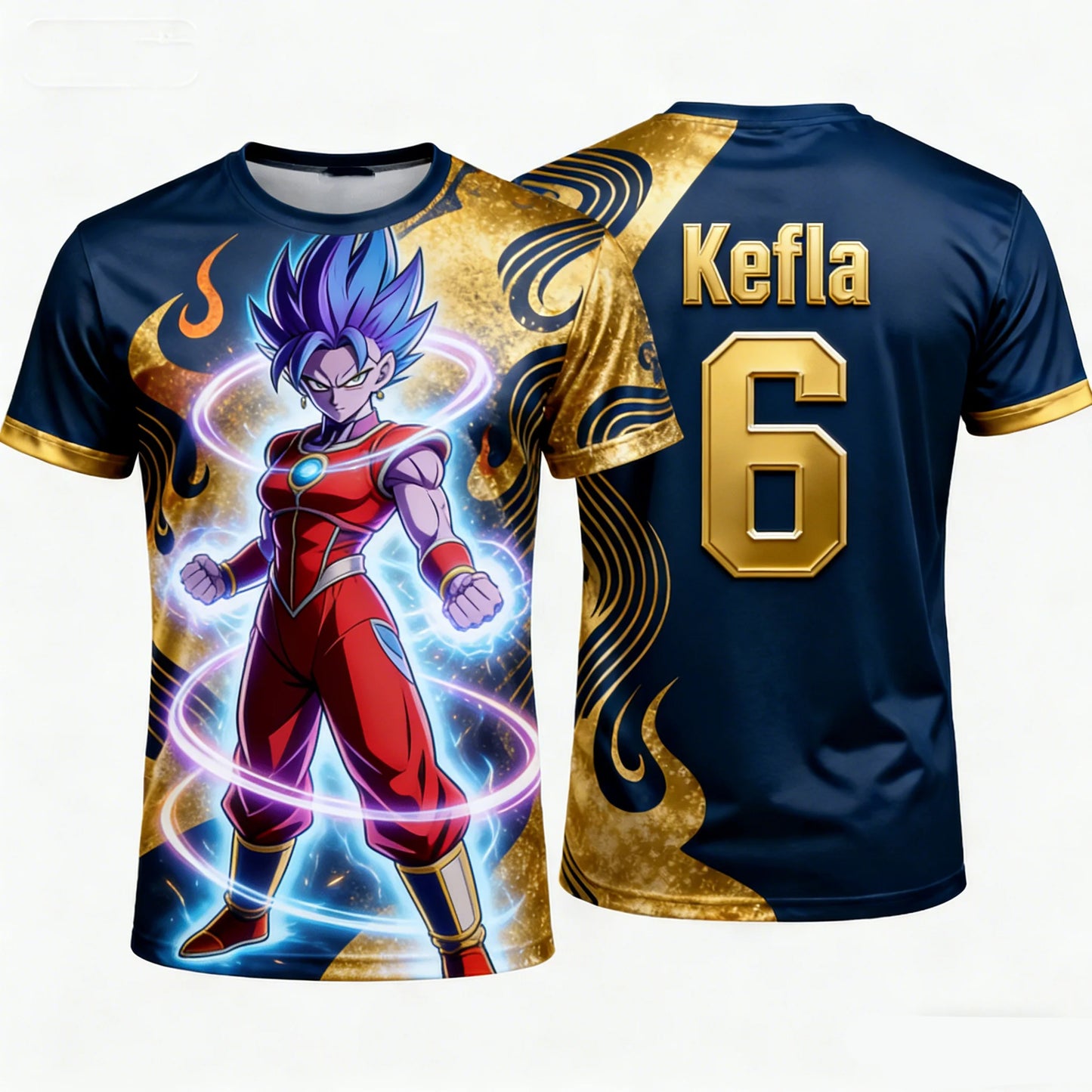 2026 Summer Dragon Ball Oversized T-shirt High Quality 3D Print Super Saiyan God Goku & Goku God Number 1 Graphic Unisex Retro