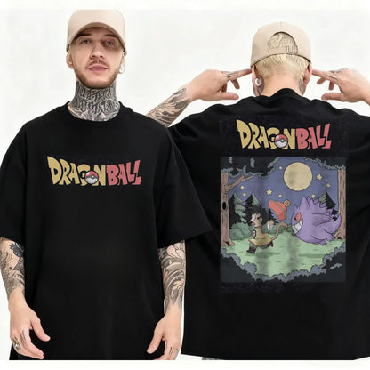 Dragon Ball Japanese Anime Printed Men's T-Shirt Majin Buu Boys Children Harajuku Short Sleeve Kids Goku T-shirt Summer Clothing