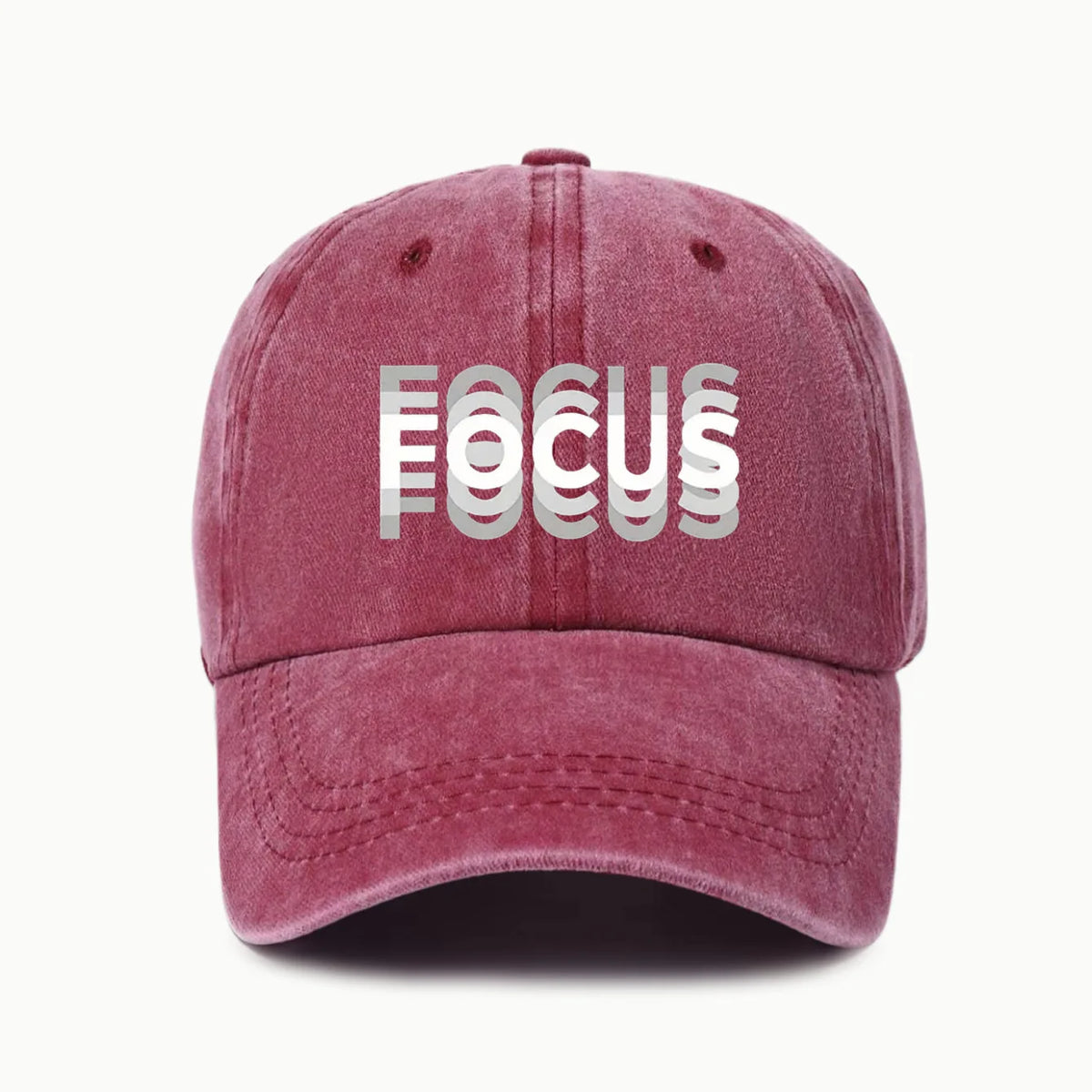 „FOCUS“ spausdinta, išplauta medvilnė, reguliuojama klasikinio stiliaus beisbolo kepurė, sportinė „duckbill“ kepurė vyrams ir moterims