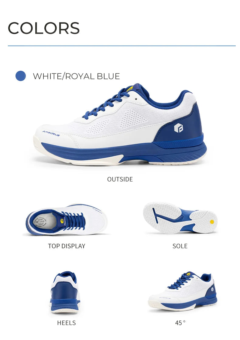 Zapatillas de tenis FitVille para hombre, versión ancha 2E, calzado deportivo profesional de entrenamiento, transpirable y antideslizante, para deportes de raqueta, con soporte para el arco plantar