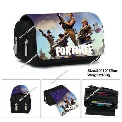 Fortnite Kinder-Stiftetasche Kawaii-Federmäppchen mit großem Fassungsvermögen, wasserdichte tragbare Cosplay-Stiftetasche, Büro-Schreibwaren, Geschenkspielzeug