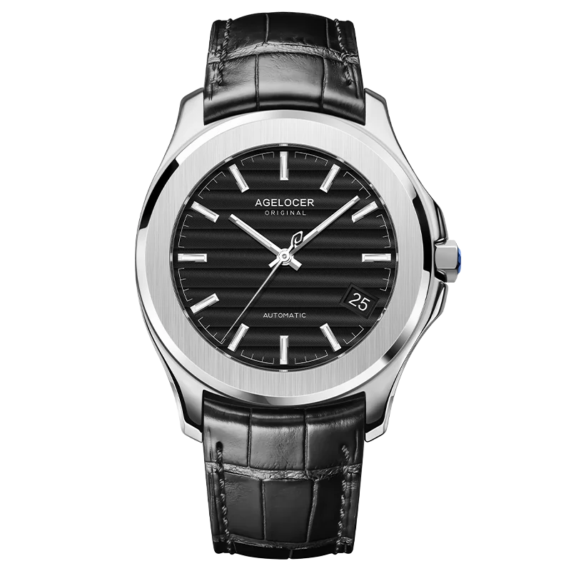 AGELOCER Original Baikal Watch Men's Luxury Gold Watch Big Calendar Business Automatic Mechanical Watch Birthday Gift