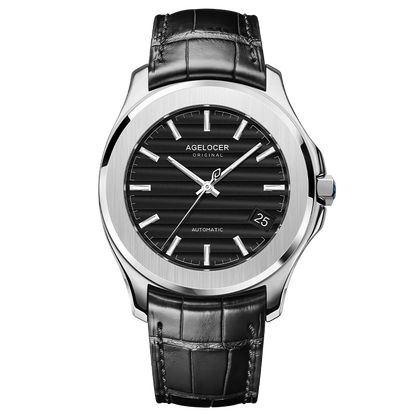 AGELOCER Original Baikal Watch Men's Luxury Gold Watch Big Calendar Business Automatic Mechanical Watch Birthday Gift