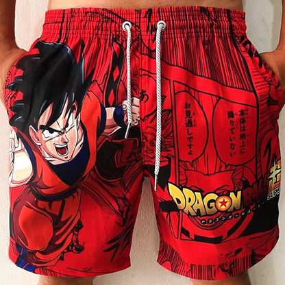 2026 Summer Dragon Ball GokuVegeta Summer Creative Casual Pants Large Size Anime Character Peripheral Quick Dry Casual Shorts