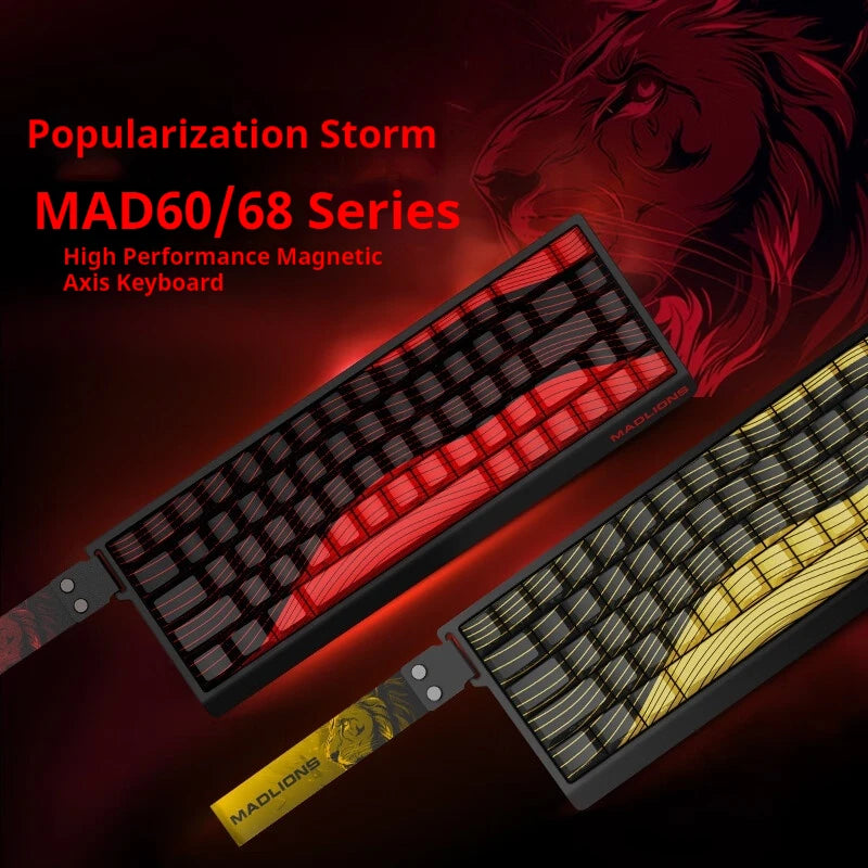 Madcatz Mad60 Mad68 HE 8k mechanische Tastatur mit magnetischen Schaltern, kabelgebunden, 60%/68%, Gaming-Tastaturen, Rapid Trigger, Custom-Tastaturen