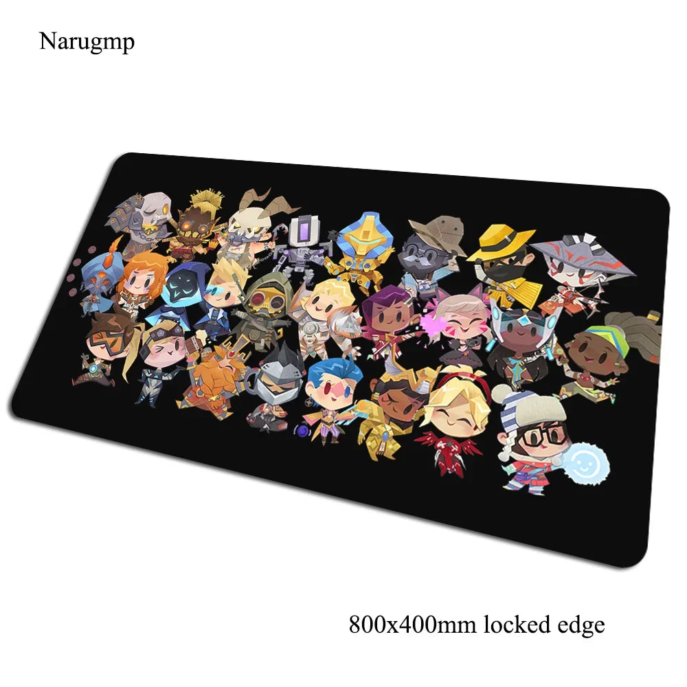 Tapete de rato gaming Overwatch 80x40cm, grande, para secretária de computador, tapete gamer para PC e portátil, presente de Halloween