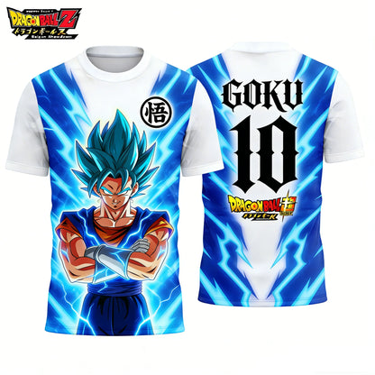 2026 Summer Dragon Ball Retro Fitness T-shirt Men's Oversized 3D Printed Short-sleeved Family Unisex Children's Sports Shirt
