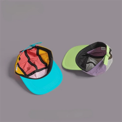 Retro Japanese Style Hip-hop Hats Thin 5 Panel Flat Brimmed Baseball Cap Breathable Quick-drying Sunscreen Hat Unisex