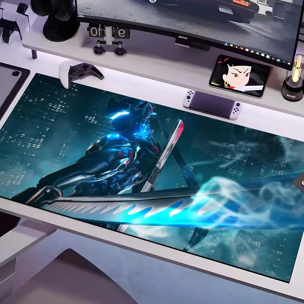 Overwatch-Mauspad in mehreren Größen, große quadratische Computer-, Büro- und Gaming-Tischmatte aus rutschfestem Gummi