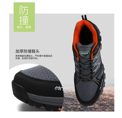 Marken-Wanderschuhe für Herren, atmungsaktive Mesh-Reiseschuhe, wasserdichte Outdoor-Schuhe für Jagd und Angeln, Berg-, Offroad-, Reit- und Sportschuhe