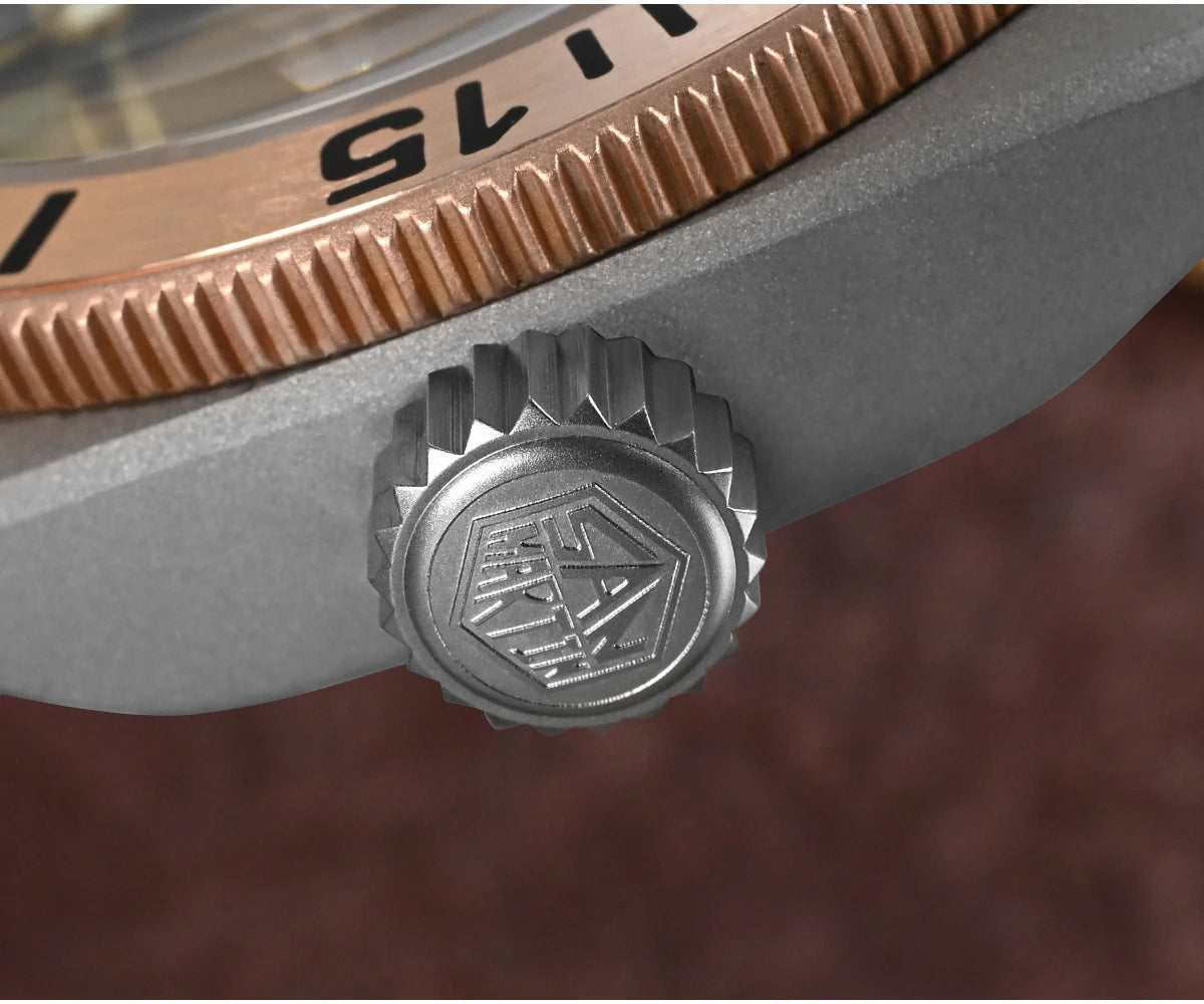 San Martin 42mm Retro Titanium Diver Watch NH35 Automatic Men Mechanical Watches Bronze Bezel Sapphire Luminous Waterproof 200m