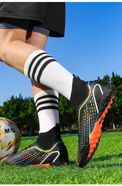 Mens Football Field Boots Ultralight Turf Indoor Society Training Soccer Shoes Cleats for Kids Sneakers TF/FG Football Shoes