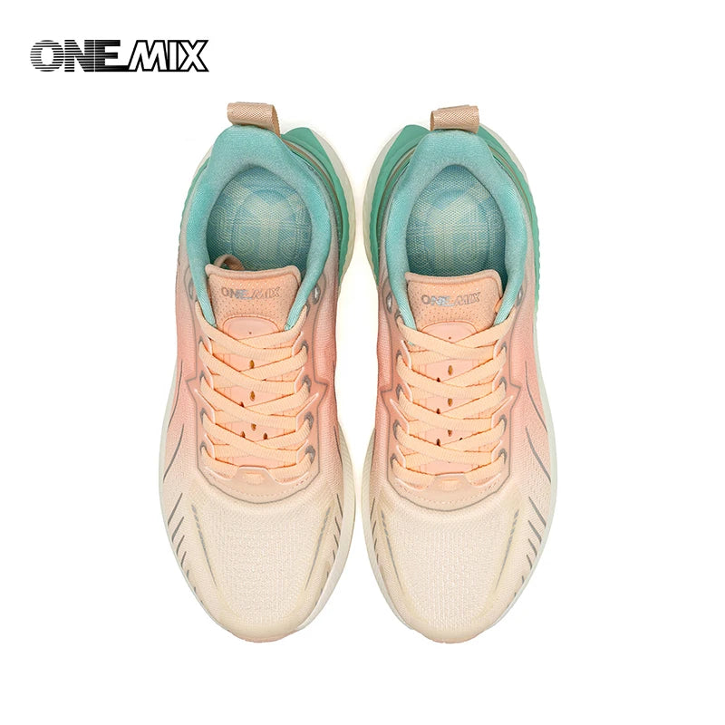 ONEMIX Damskie trampki Czarne oddychające buty do biegania dla kobiet Markowe Bezpłatna wysyłka Różowe modne buty sportowe z amortyzacją