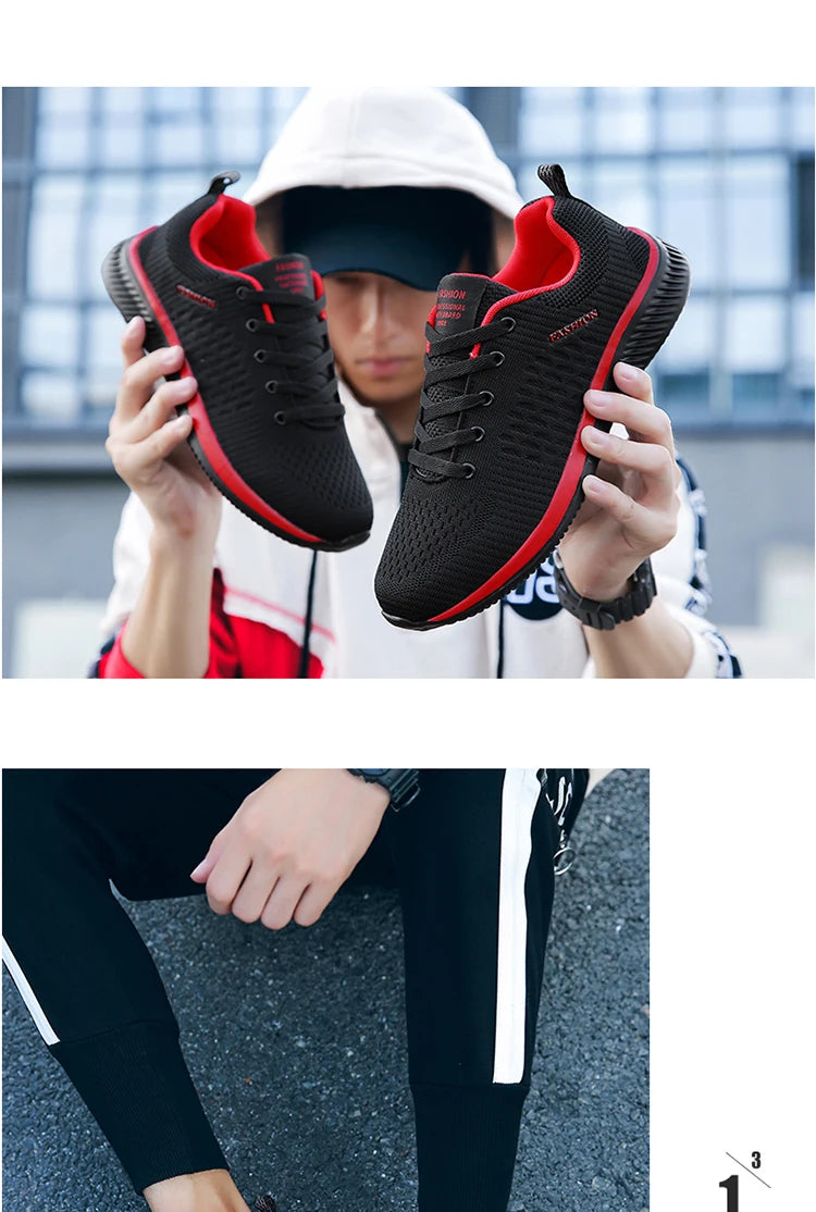 Men's Running Shoes Breathable Light Comfortable Men's Casual Shoes Tennis Outdoor Slip-On Walking Sneakers