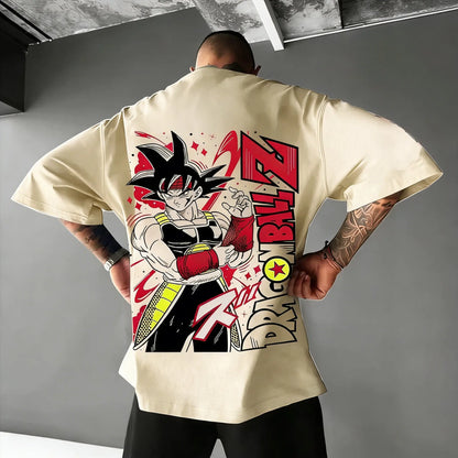 Dragon Ball Super Men's and Women's T-Shirts Bardock Anime Tee Summer Spring Boy's Retro Short Sleeves Parent-child Outfits