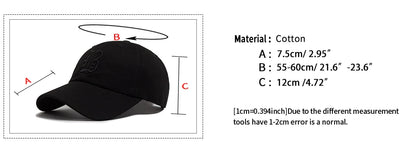 Mode d'été : casquette de baseball pour homme, brodée d'une lettre, casquette « trucker » en coton, casquette décontractée d'extérieur à visière souple, casquettes de baseball pour femme