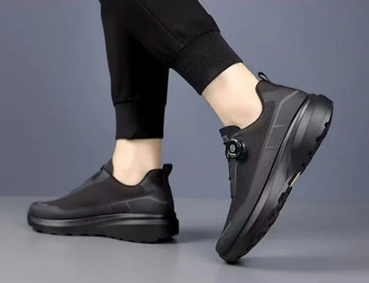 Original New Men Rotating-Button Driving Sneakers Platform Casual Walking Shoes Outdoor Wear-Resistant Running Sports Shoes Plus Size