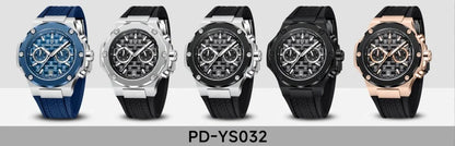 PAGANI DESIGN PD-YS032 Herren-Quarzuhr 44mm Japan VK64 Uhrwerk Edelstahlgehäuse Kautschukarmband Saphirglas 100M wasserdicht