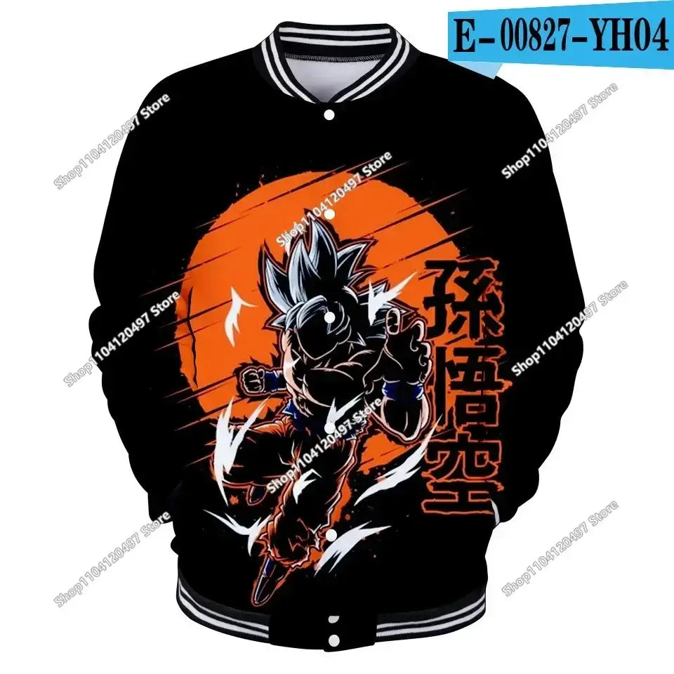 Dragon Ball Goku Kid Men Zipper Hoodie Cartoon Japan Style Anime Women Sweatshirt 2025 New Fashion Children Jackets Coat, produit gaming premium Fraquane