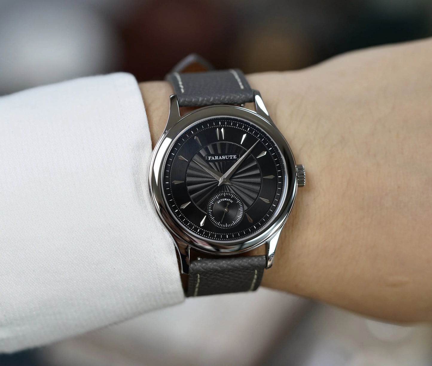 FARASUTE Luxury Mechanical Watch 316L Stainless Steel Case Hangzhou Customized Movement Small Second Hand Dial Men's Watch Gift