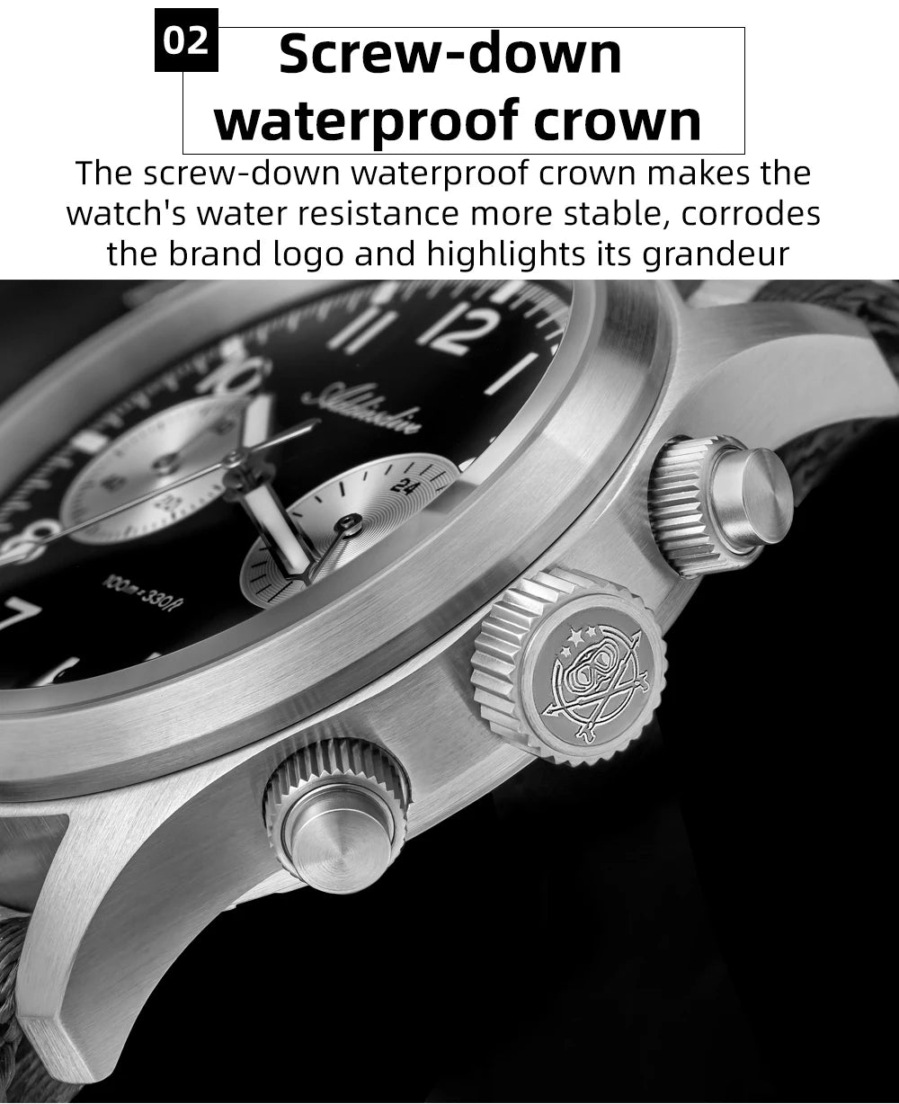 ADDIESDIVE 2025 New Panda Eye Men's Watches Retro Luxury VK64 Quartz Watch Sport Chronograph 100M Waterproof Luminous
