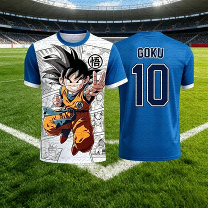 2026 Summer New Dragon Ball Goku 10 Print Quick Dry Jersey Adult Kids Breathable Basketball Soccer Sport T-Shirt Y2k