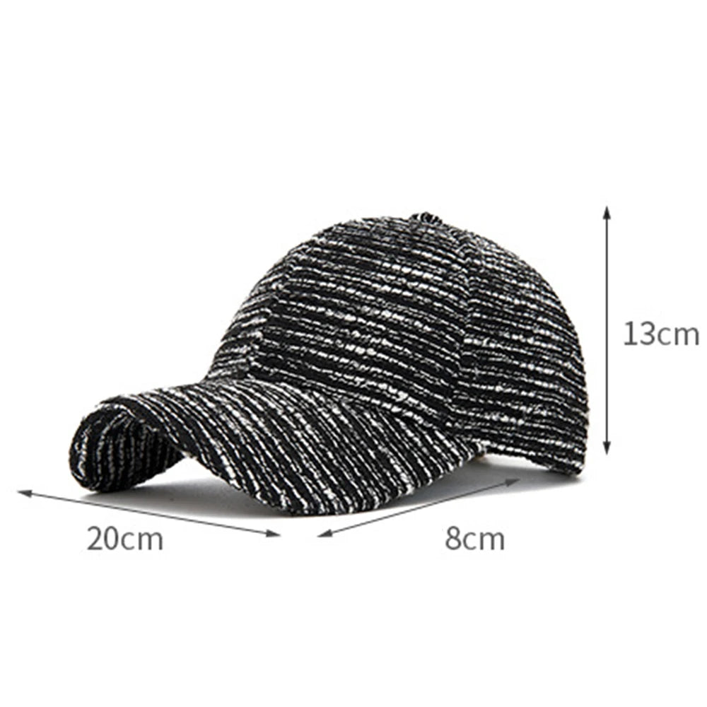 FS Fashion Casquette de baseball rayée noir et blanc pour homme, casquette décontractée coréenne pour femme, casquette d'été streetwear, casquette de camionneur, Gorra Hombre