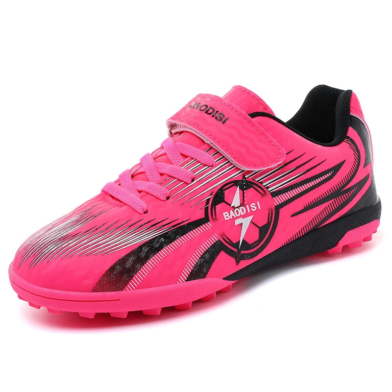 Nouvelles chaussures de football pour enfants, chaussures de sport pour terrain, chaussures de football pour garçons, chaussures de futsal, chaussures de sport d'intérieur à crampons, chaussures de football originales à c