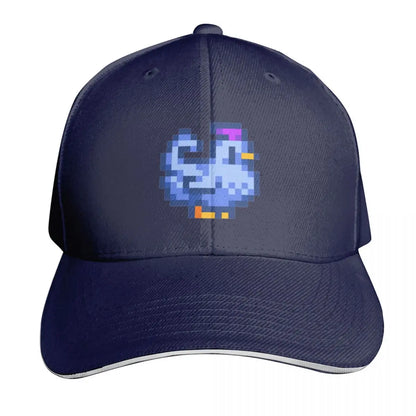 Stardew Valley Blue Chicken Baseball Cap Golf Hat derby hat Sun Hat For Children Military Tactical Cap Caps Male Women's