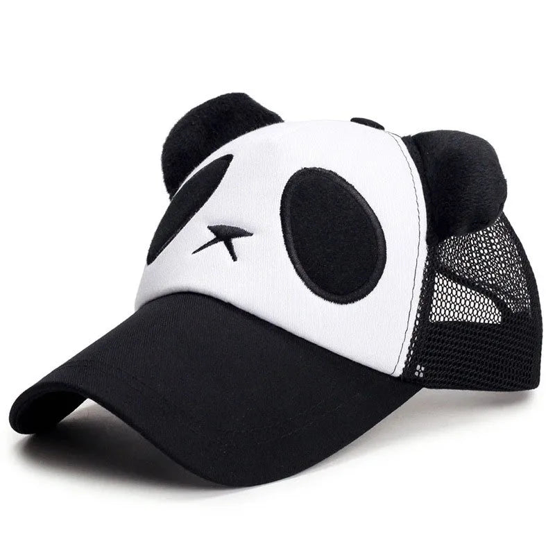 Casquettes de baseball d'été mignonnes avec panda pour hommes et femmes, casquettes hip-hop en coton à fermeture snapback, protection solaire, garçons et filles, casquettes d'extérieur, dropshipping