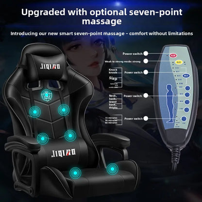 Silla gaming cómoda y ergonómica para uso prolongado, reclinable, con masaje y base giratoria