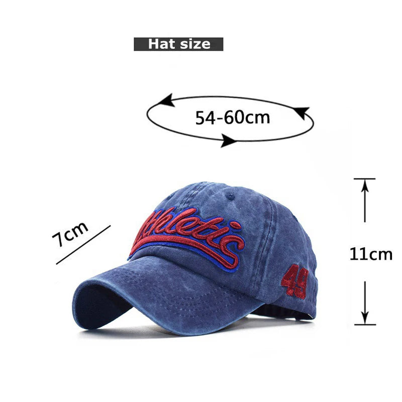 CNTANG Casquette de baseball pour homme, mode estivale, coton, lettres brodées, style hip-hop, snapback, décontractée, pour le plein air, casquettes de sport pour homme, réglable