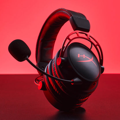 Original HyperX Cloud Alpha Wireless Gaming Hedsets Detachable Mic Dual Chamber Drivers On-Earcup Controls 300hr Playtime
